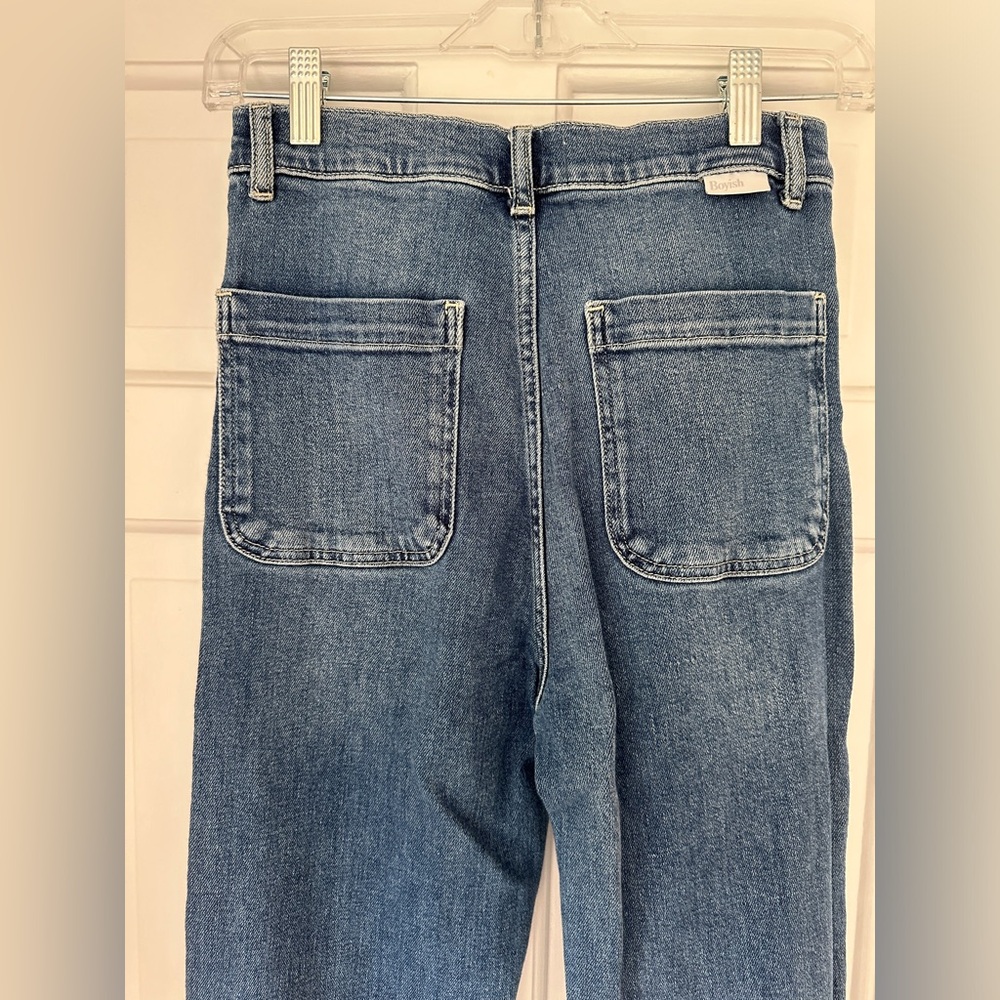 Free People Boyish The Ricky Flared High Waisted Button Fly Jeans in Size 26 - Picture 9 of 13